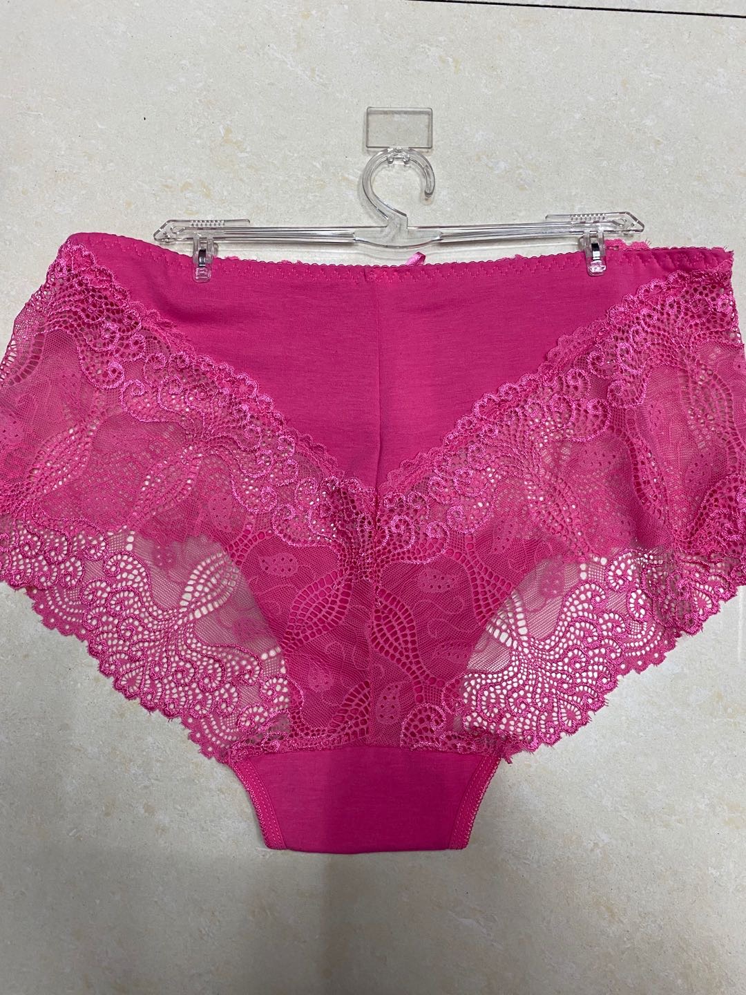 New Lightweight Low-Rise Lace Girls Safety Underwear Bougainia Red Specification drawing