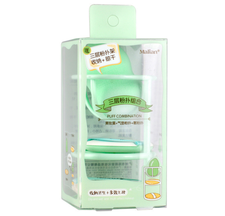 Marian Three Layer Combination Powder Puff Beauty Egg + Cushion Powder Puff + Three Powder Puff 8805 Specification drawing