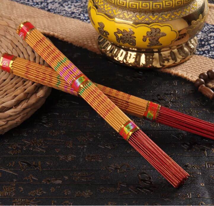 Five-color glittering golden incense Buddhist ritual items, offerings to the God of Wealth and Guanyin, bamboo stick incense/sandalwood incense/Worship incense/Buddha incense