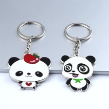 熊猫钥匙扣可爱熊猫吉祥物钥匙链金属纪念礼品钥匙挂件开业纪念品