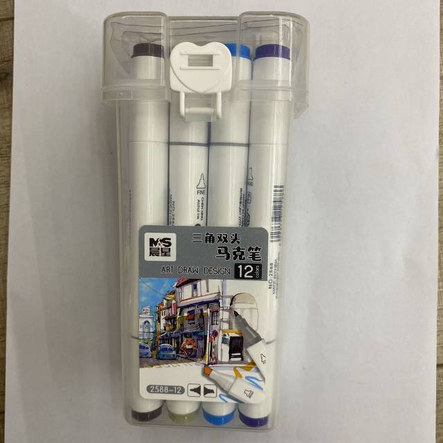 Morning Star Triangular Markers for anime, manga, art, drawing, 12-color hand-drawn pens, 24-color mugs, 2588