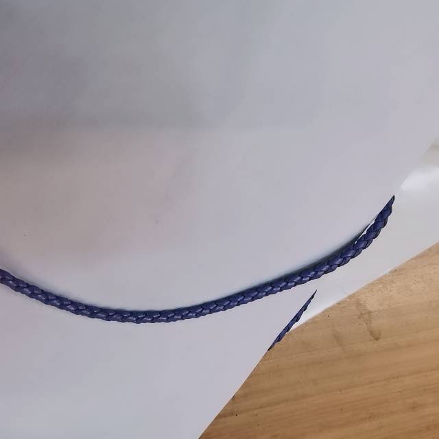 厂家直销蓝色编织绳皮革编织绳项链手链腰链等配件细节图