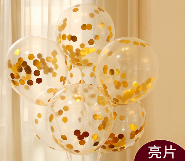 Colorful sequined balloon wedding room Valentine's Day decoration 12-inch large wedding decoration birthday party balloon