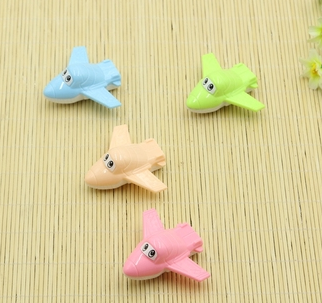 A creative and cute cartoon pencil sharpener in the shape of an airplane