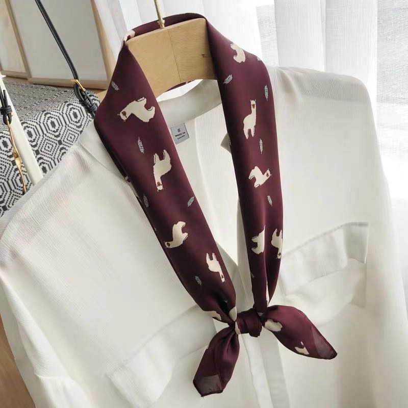 女士时尚潮流简约围巾丝巾披肩两用休闲款甜美风细节图
