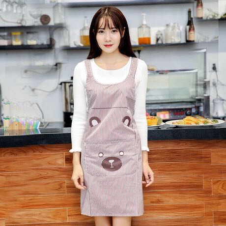 Waterproof Apron Female Long Working Kitchen Oil Proof Office Fashion Female Adult Short Autumn And Winter