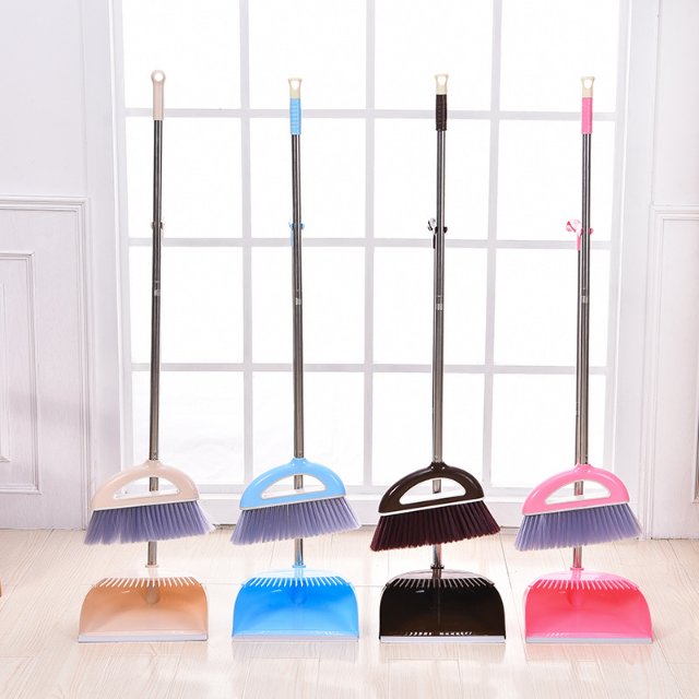 Broom Dustpan Set Combination Broom Non-Stick Hair Sweep Magic Broom Plastic Cleaning Household Broom Dustpan