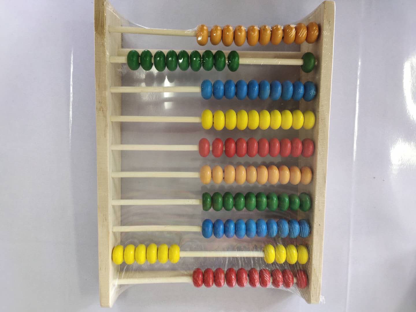 Natural colour calculator frame educational toy with wooden calculator frame thumbnail
