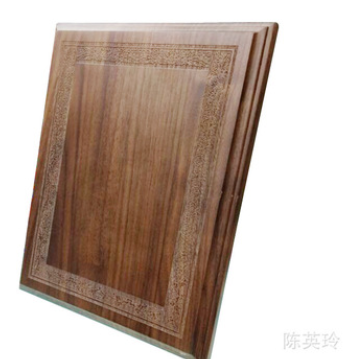 定制实木奖牌木托进口胡桃木奖牌品牌授权牌雕刻工艺牌