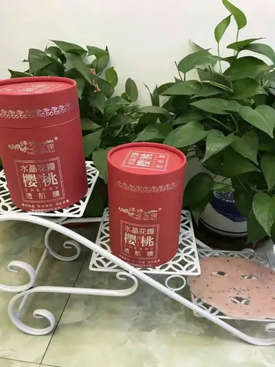 Tingting Yuli High-End Barrel Crystal Petals Through Myofilm Cherry Through Myofilm