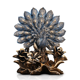 欧式创意孔雀摆件酒柜家居客厅玄关现代装饰品新房结婚礼物工艺品