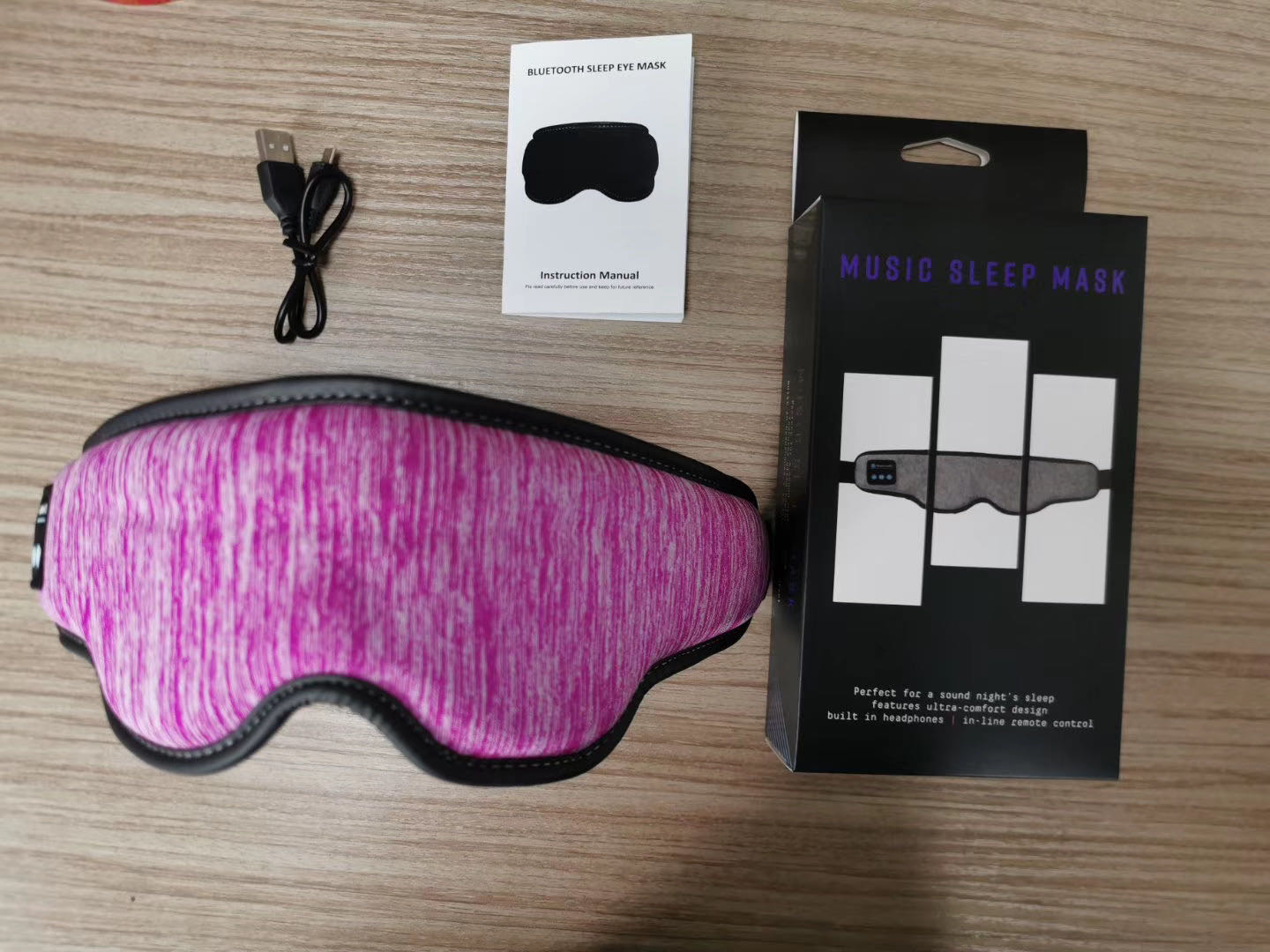 New music Bluetooth eye mask, sleep listening eye mask, cotton comfortable eye mask, Bluetooth usb charging eye mask Specification image