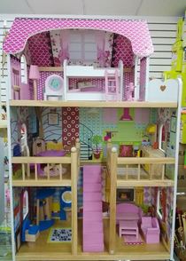 Three-story doll house solid wood products over every puzzle room