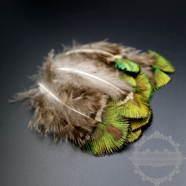 Handmade feather wild bird feather decoration feather box bag feather accessories