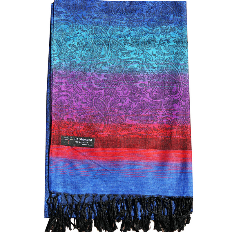 女士时尚潮流保暖尼泊尔提花围巾披肩