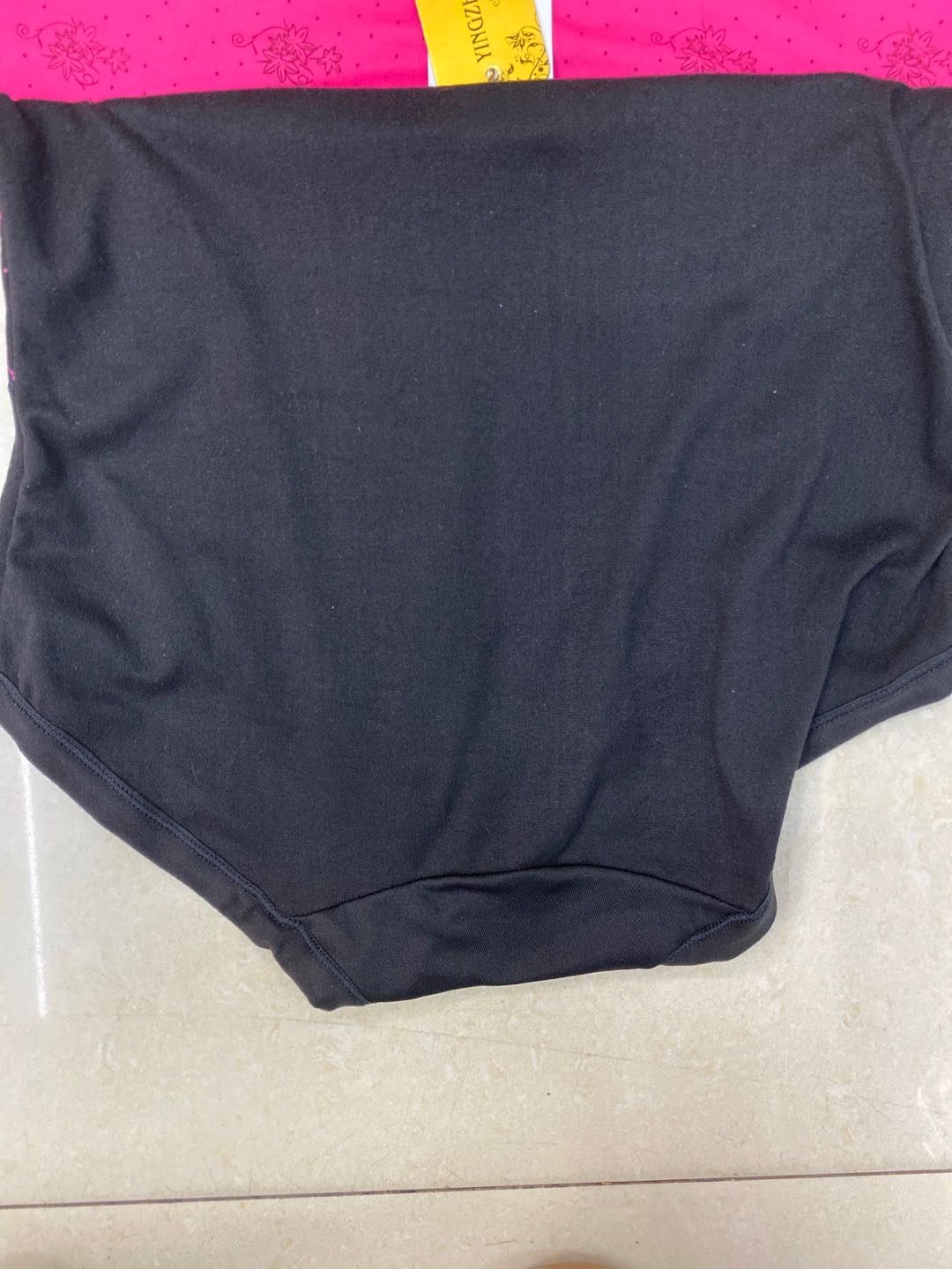 Women's High Waist Cotton Anti-Bacterial Crotch Large Size Underwear Series Black Specification drawing