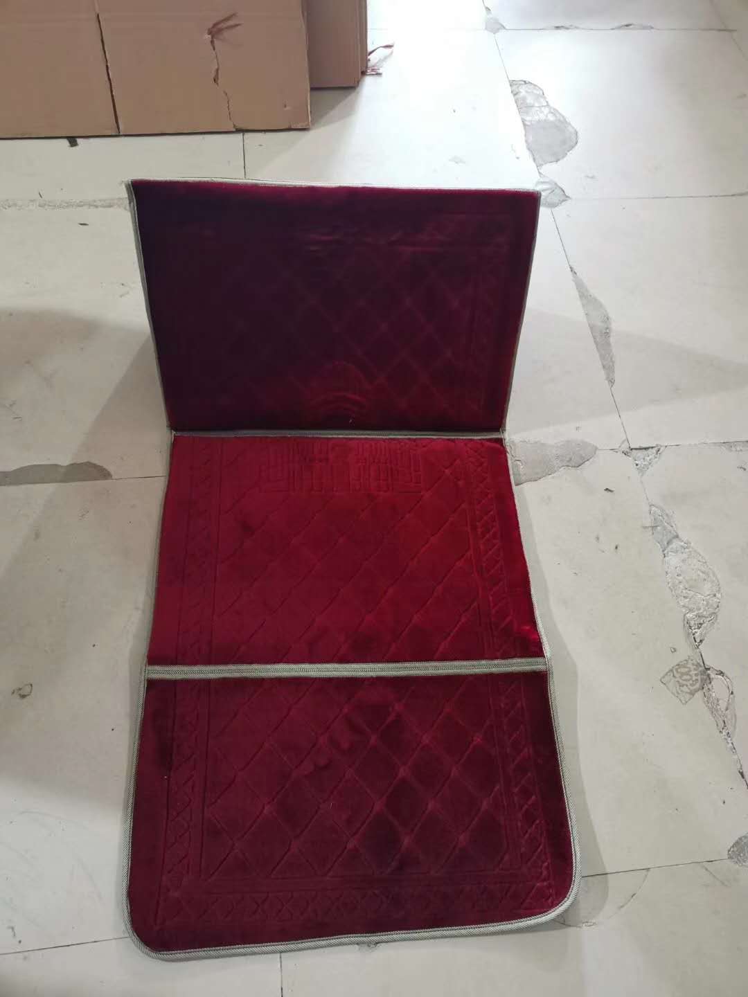 Folding meditation mat, square mat, foldable sitting cushion, Buddha worship mat details Picture