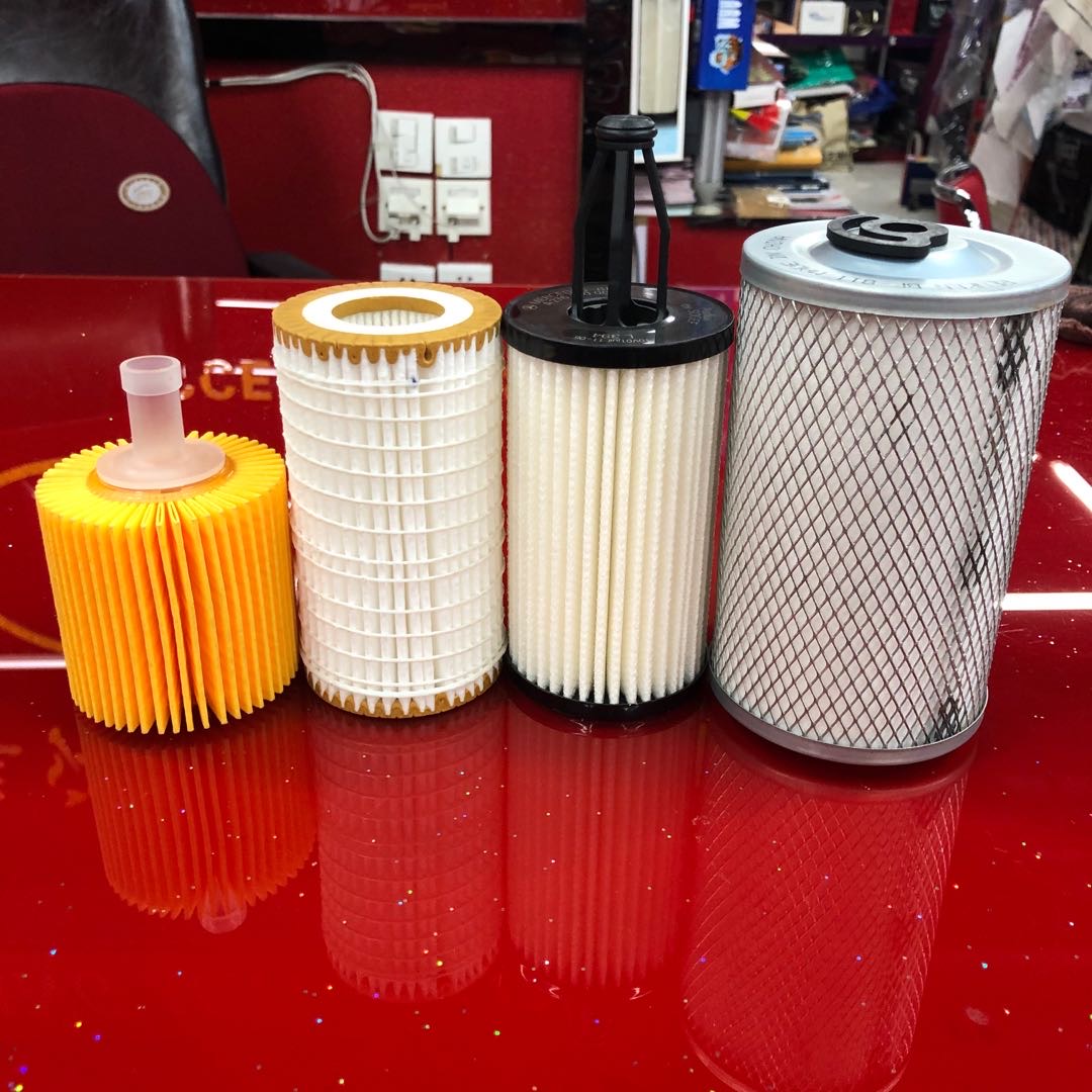 Oil filters for various types of cars and sedans