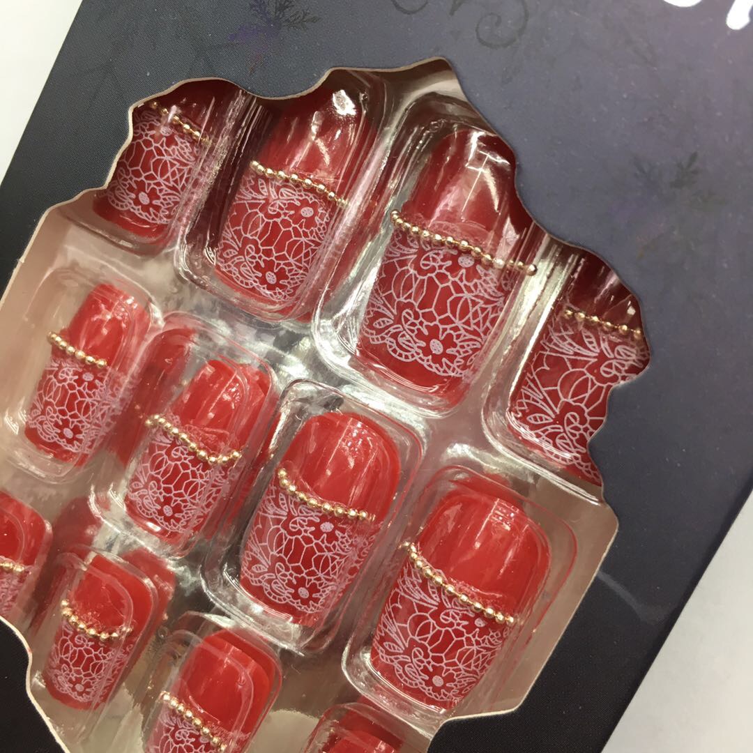 Glitter pearlescent effect, no need for cutting, color options available, disposable false nails Specification image