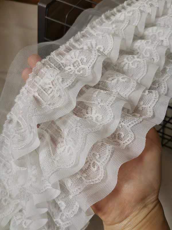 Diy Lace Edging Accessories Cotton Yarn Lace Wrapped Handmade Diy Fabric Clothing Dress Skirt Matching Materials details Picture