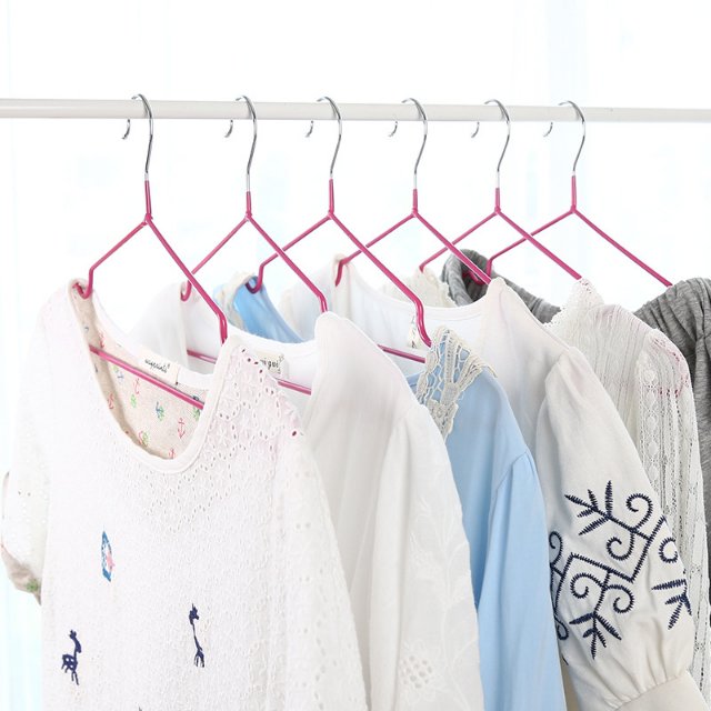 衣架多功能魔术防滑成人衣服架儿童服装店挂衣架创意金属防滑浸塑产品图