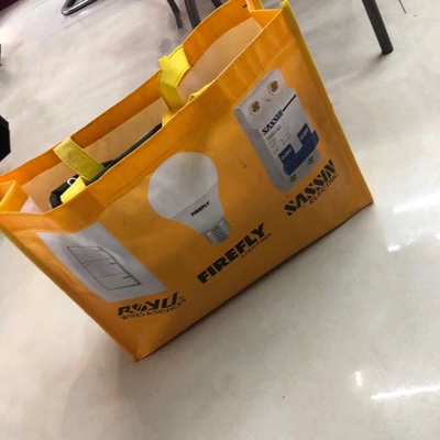 Yellow Storage Woven Bag Moving Quilts Packing Bag Large Capacity Non-Woven Canvas Duffel Bag Thickened Quilt Bag