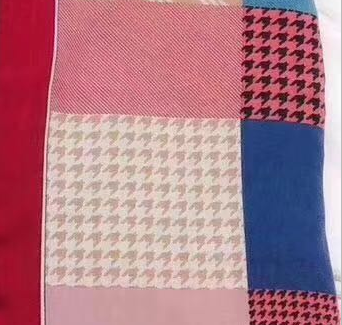Casual Checkered Rayon Scarf - Pattern Close-up