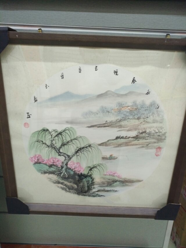 江南春晓油画新中式装饰油画北欧式风格装饰国画