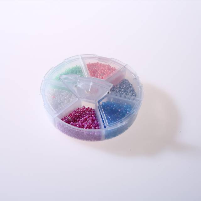 手工DIY珠子小五金圆六6格收纳盒批发销售