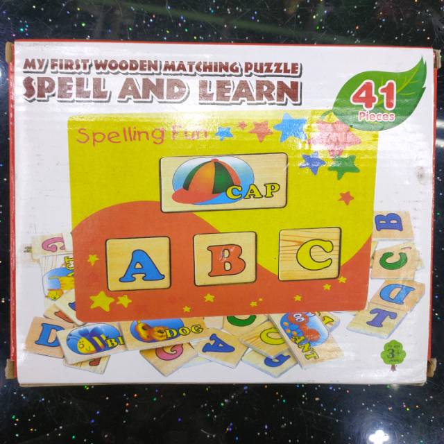 儿童益智玩具拼单词木质品96个/件