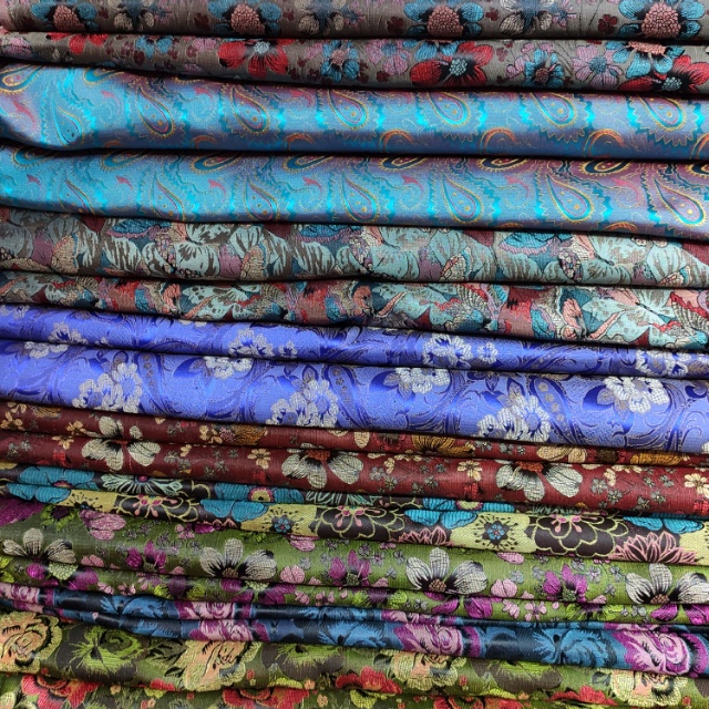 Floral Low Brocade Fabric Decorative Fabric Multi-Color Optional