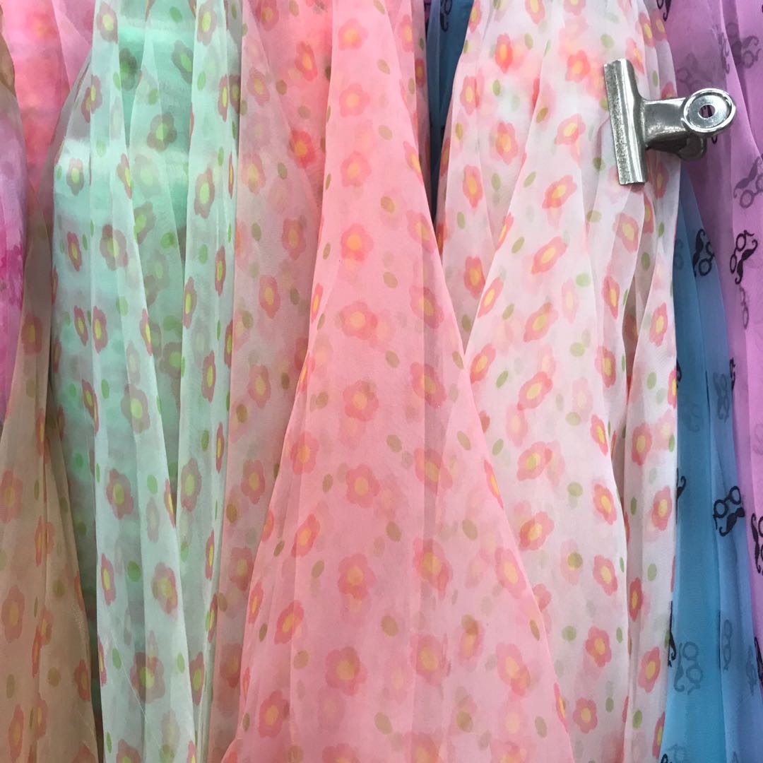 Organza Heat Transfer Flower Small Sunflower Decorative Yarn Hanfu Gauze Skirt Headscarf Sunscreen Clothes