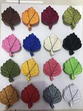 厂家直销纯色电脑绣花十六色时尚树叶刺绣贴
每包16色160个