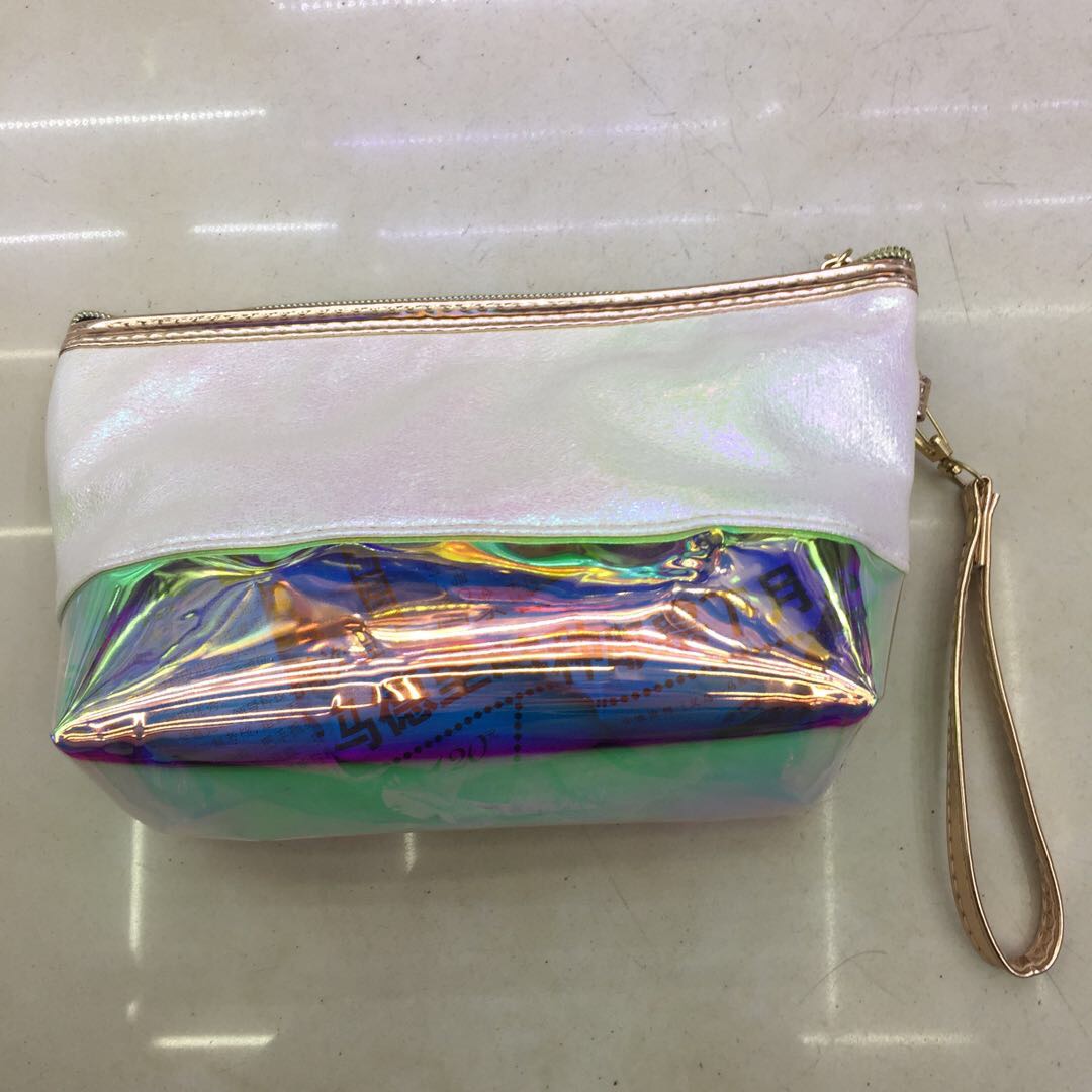 Laser Makeup Bag Transparent Convenient Travel Large Capacity Waterproof Storage Bag Goddess Skincare Toiletry Bag
