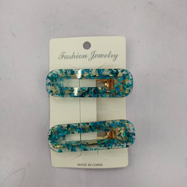 Side Clip Girl Cute Super Sensen Color Side Clip Hollowed-Out Geometric Duck Beak Clip details Picture