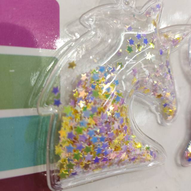 Unicorn PVC quicksand jewelry accessories details Picture