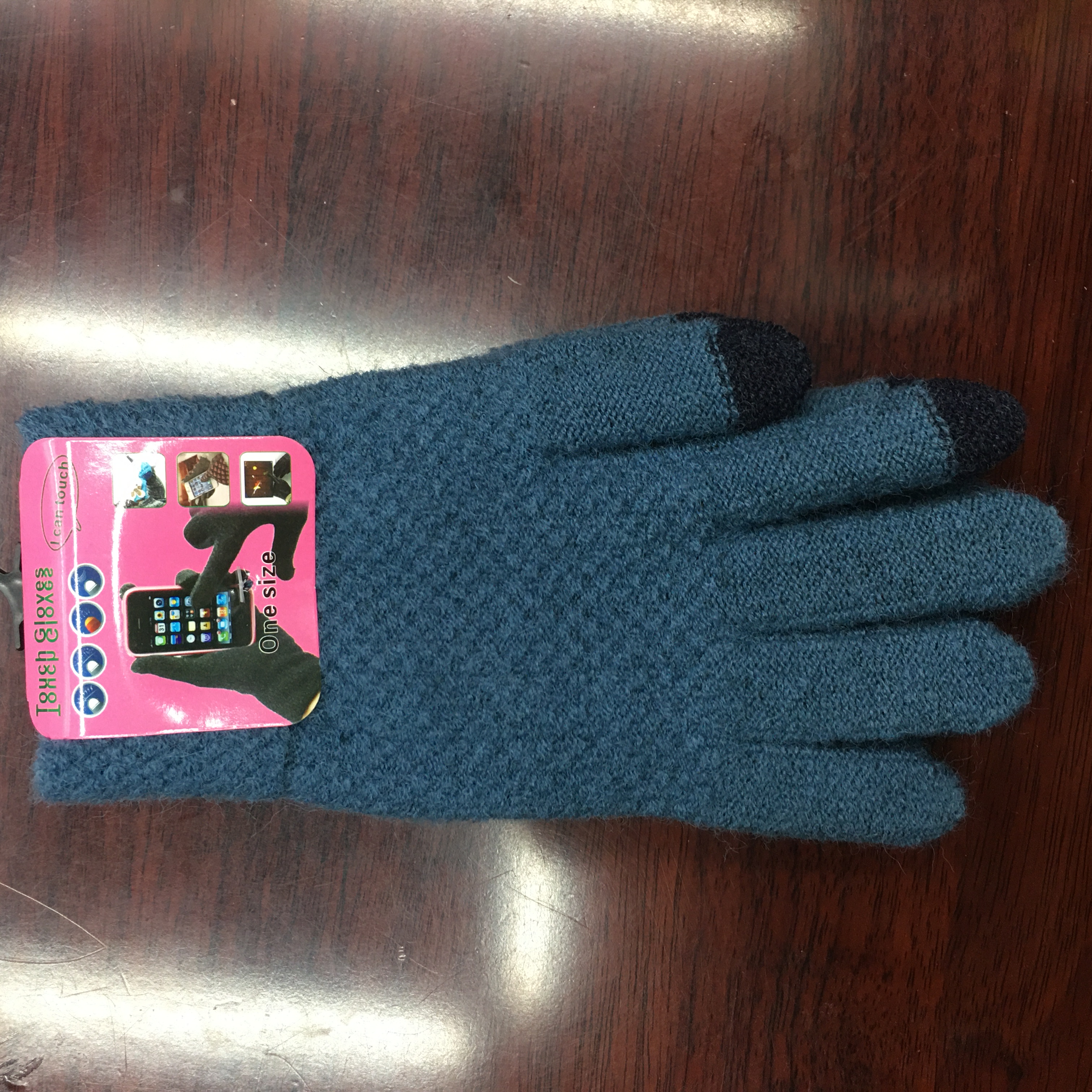 魔术手套户外运动手套触屏提手套花胶印手套冬季保暖针织毛线手套厂家