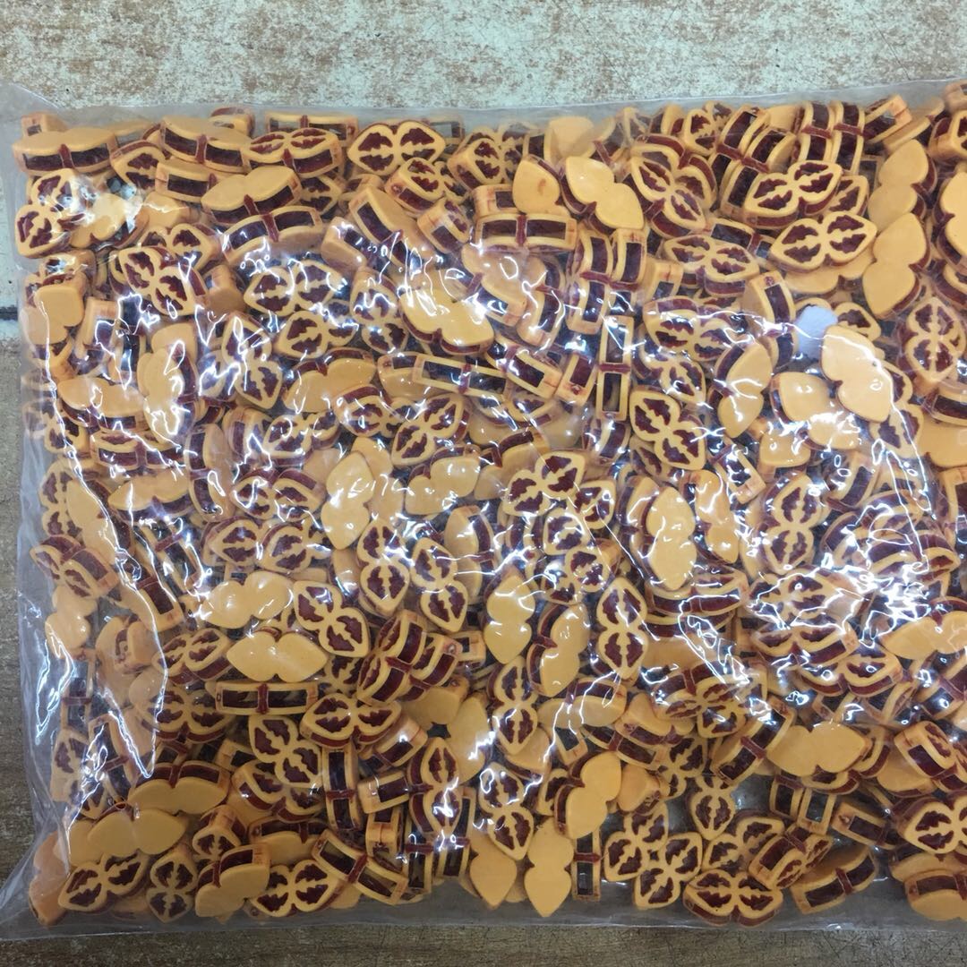 厂家直销亚克力仿木色植物形手饰配件