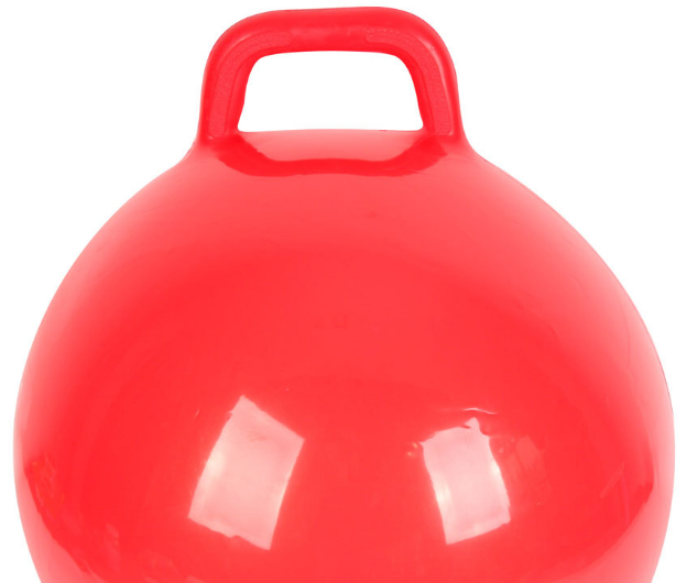 Wholesale solid-color cartoon pattern inflatable handle balls, children's PVC toys, sheep horn jumping balls, 4 colors available, minimum order 1 piece details Picture