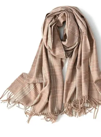 Ladies Fashion Thousand Bird Check Fringe Scarf British Classic Shawl Dual Use