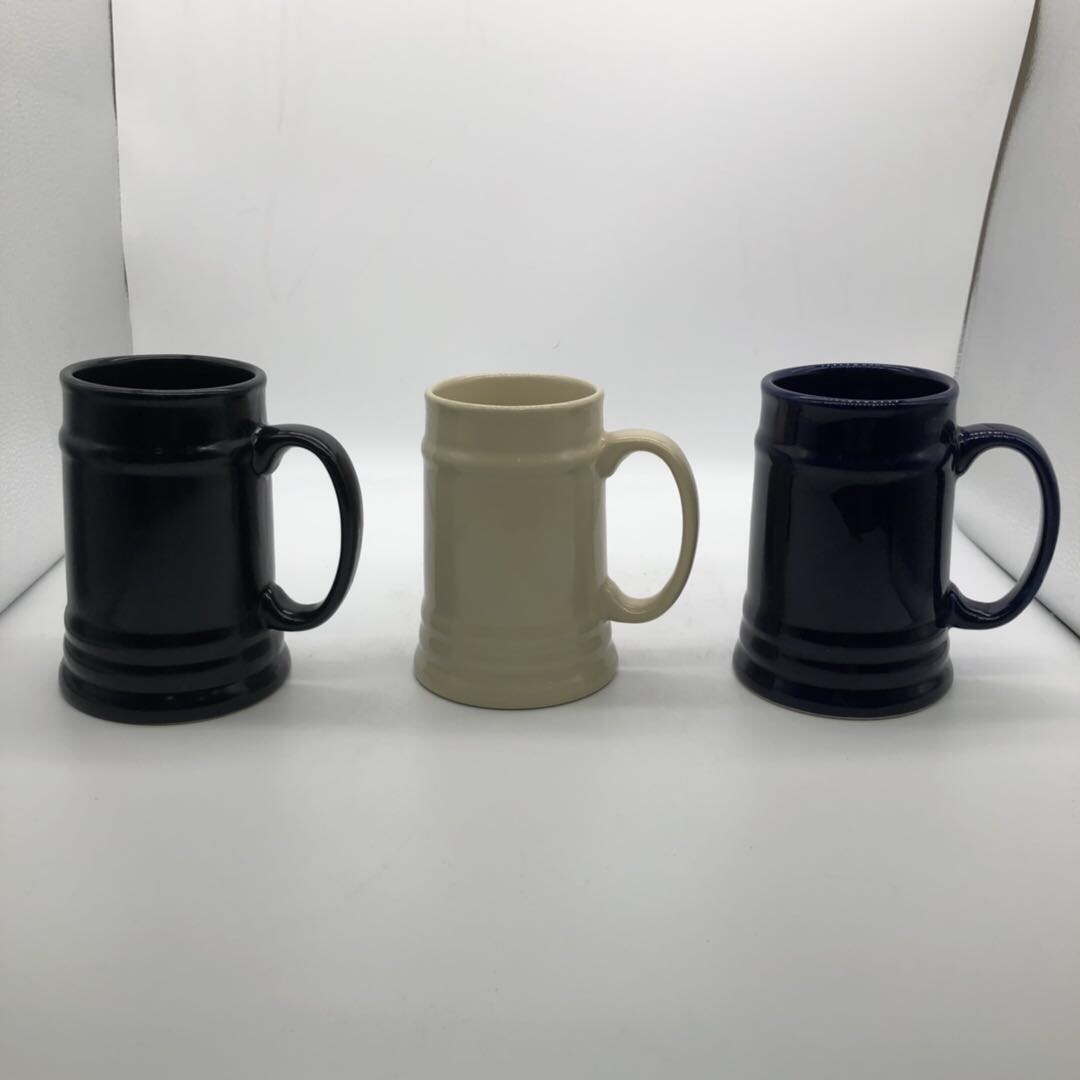 Fashionable Plain Modern Pure Ceramic Beer Mug