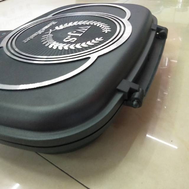 电饼铛家用双面加热大红双喜薄烤饼机悬浮式自动断电加大深煎烤锅细节图