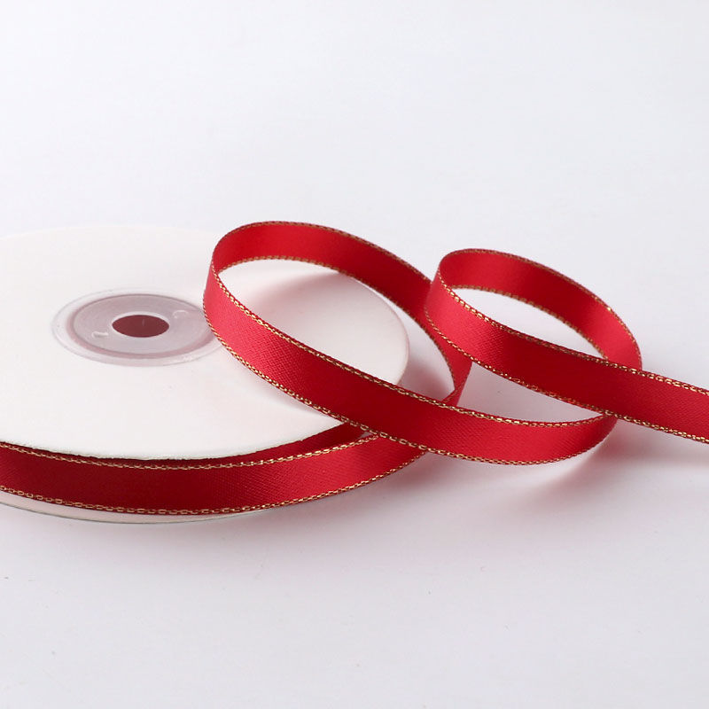 Handmade Diy Double Gold Phnom Penh Ribbon Gift Box Cake Packaging Fabric Ribbon Webbing