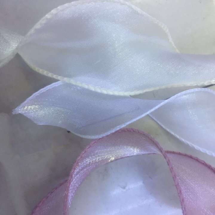 彩色织带厂家直销纱网丝带婚庆礼品包装织带细节图