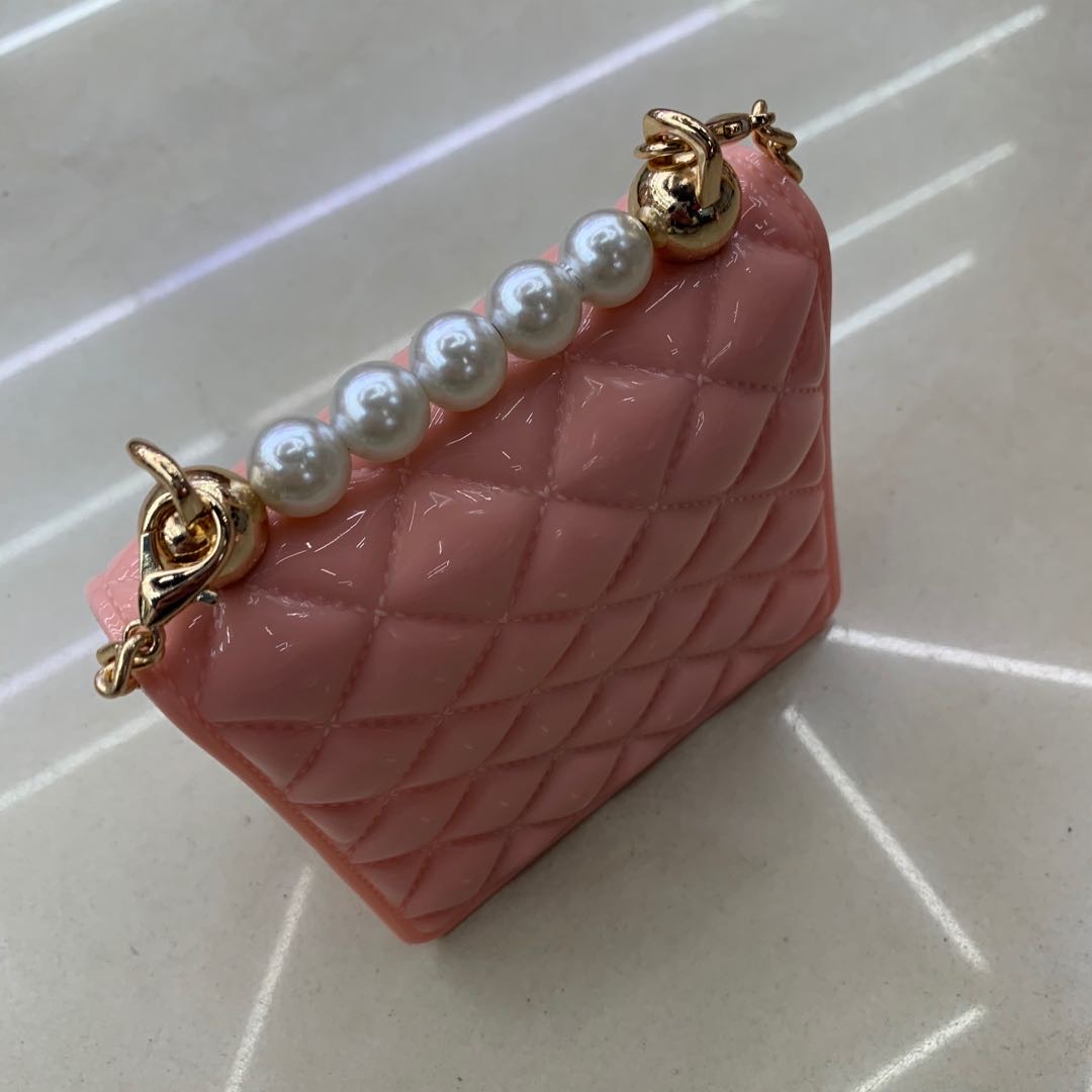 Summer Flower Cute and fashionable Pearl Bag Jelly crossbody bag details Picture