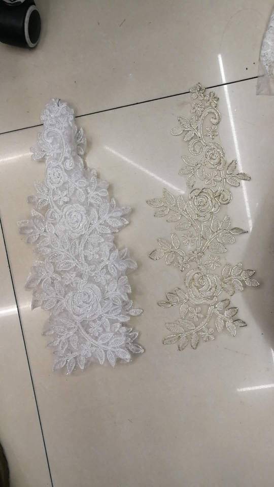 Backside floral lace fabric, DIY accessories, lace clothing, pure cotton lace trim accessories Specification image