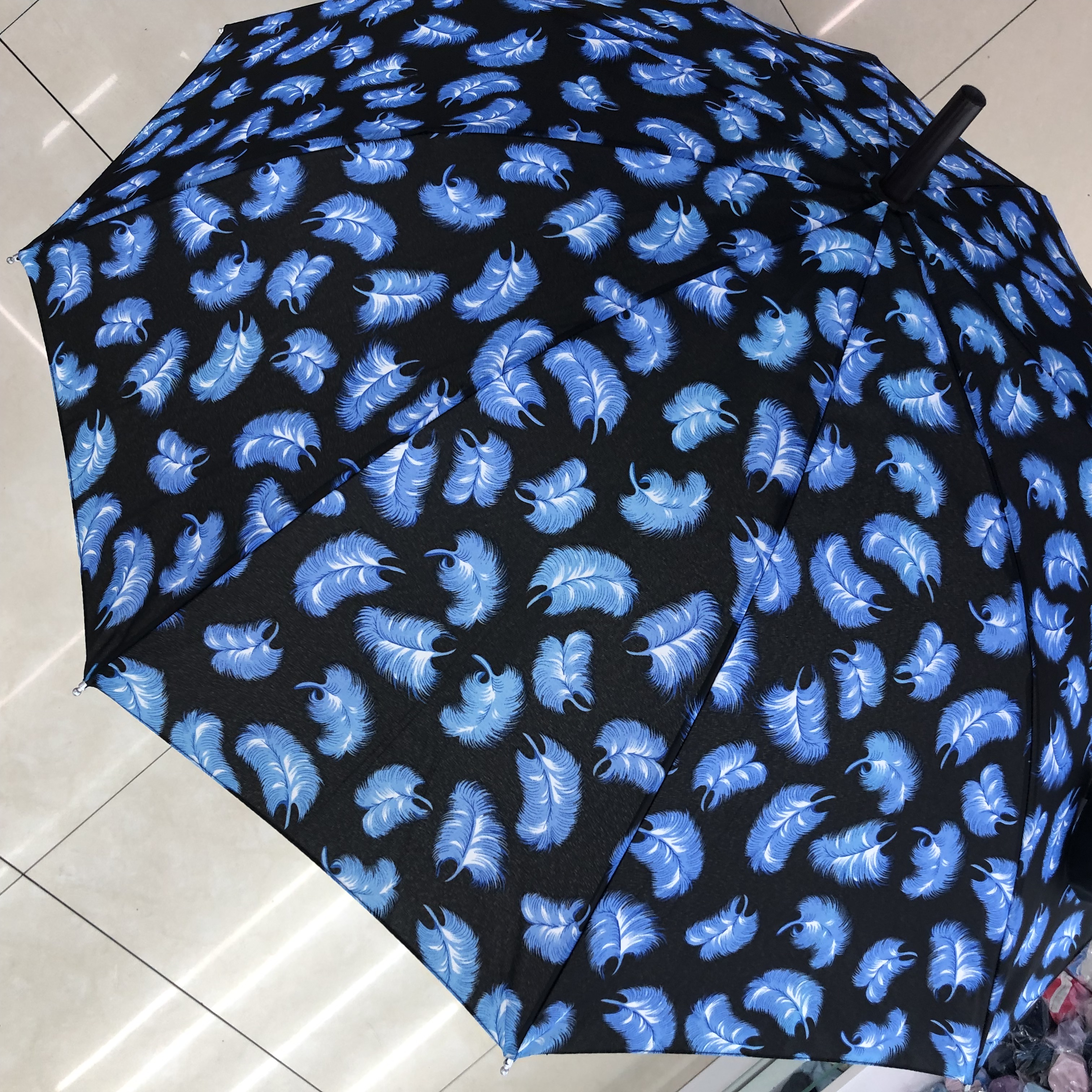 晴雨伞纯色长柄直杆手动高尔夫雨伞直杆伞商务雨伞定制加大抗风细节图