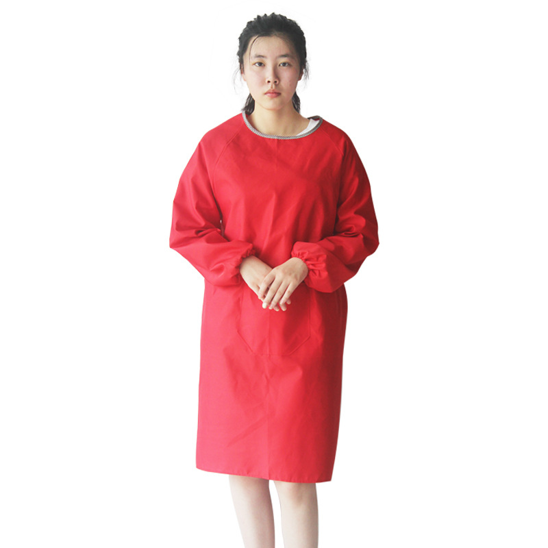 工厂定制蓝色大褂长袖防尘服搬运劳保服罩衣耐磨脏大褂工作服罩衣