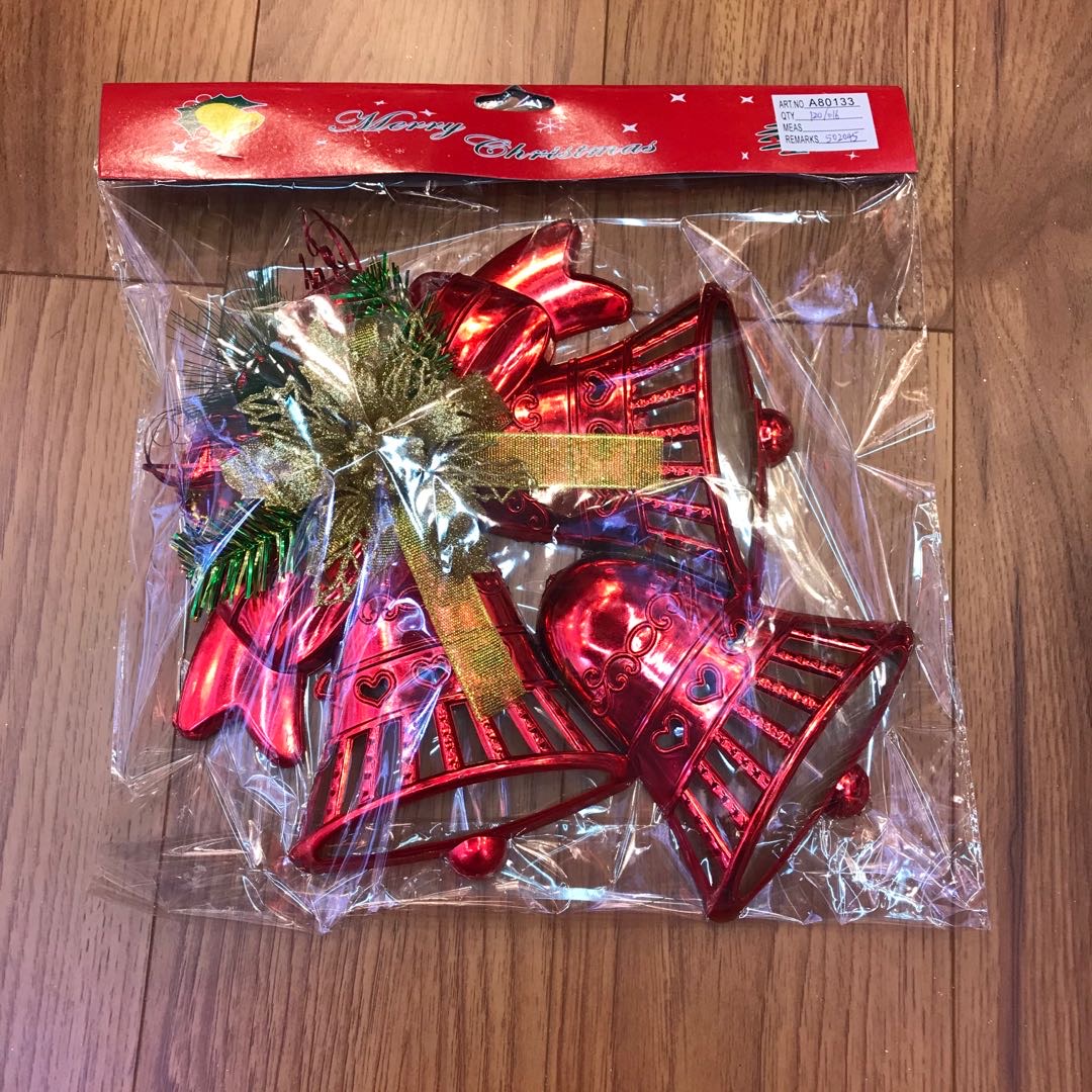 Christmas bell pendants, Christmas decorations, scene arrangements, shopping mall store pendants, Christmas tree bells