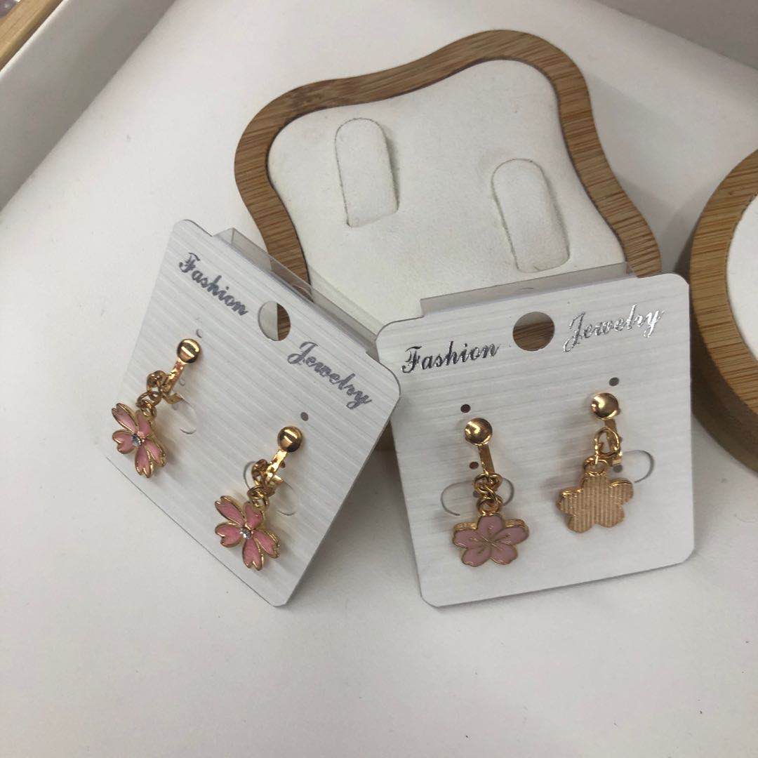 Stylish and simple small flower-shaped earrings and earrings, candy-colored cute and slimming earrings Specification image
